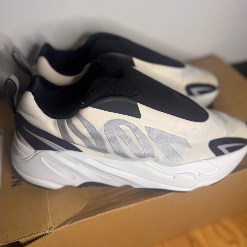 Adidas Black and White Sneakers with Chunky Design - Picture 2 of 5